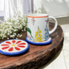Crimson Petal Coaster | Set of 2 - Image 3