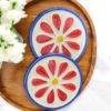 Crimson Petal Coaster | Set of 2