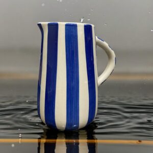 Wide Stripes Ceramic Pitcher