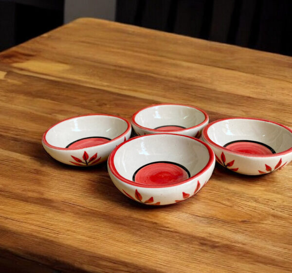Red Leaf Dip Bowl | Set of 4 - Image 2