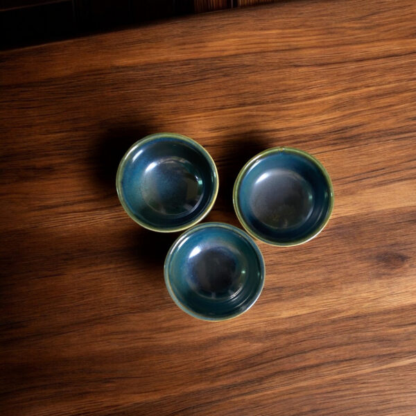 Green Glaze Dip Bowl | Set of 4 - Image 2