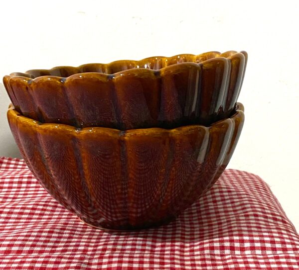 Scalloped Bowl- Brown | Set of 2 - Image 2