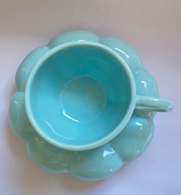 Powder Blue Blossom Mug and Saucer Set - Image 3