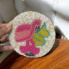 Peppy Flamingo Beaded Coaster | Set of 2 - Image 3