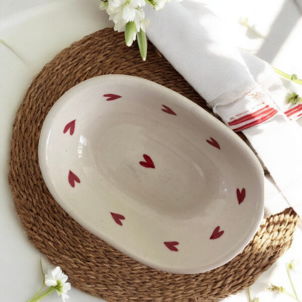 Heartfelt Oval Bowl