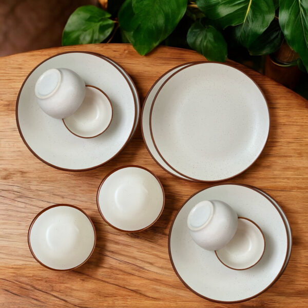 Subtle Beige Plate and Bowl Set - Image 2