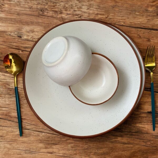 Subtle Beige Plate and Bowl Set - Image 5
