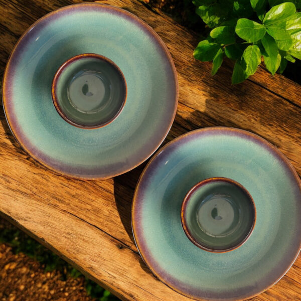 Green Glaze Plate and Bowl Set - Image 4