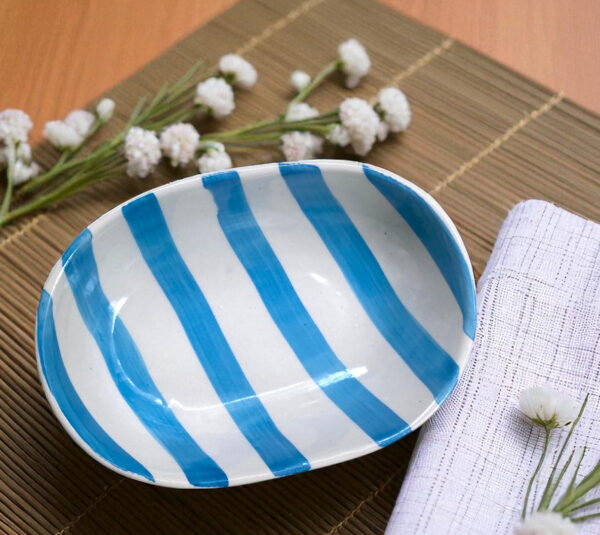 Blue Stripes Bowl