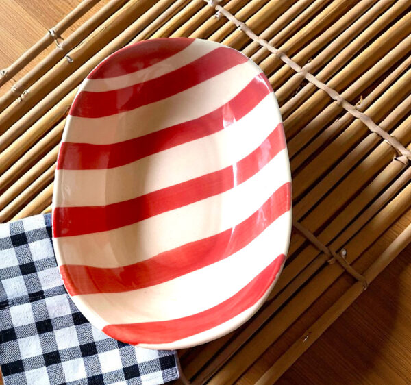 Red Stripes Bowl